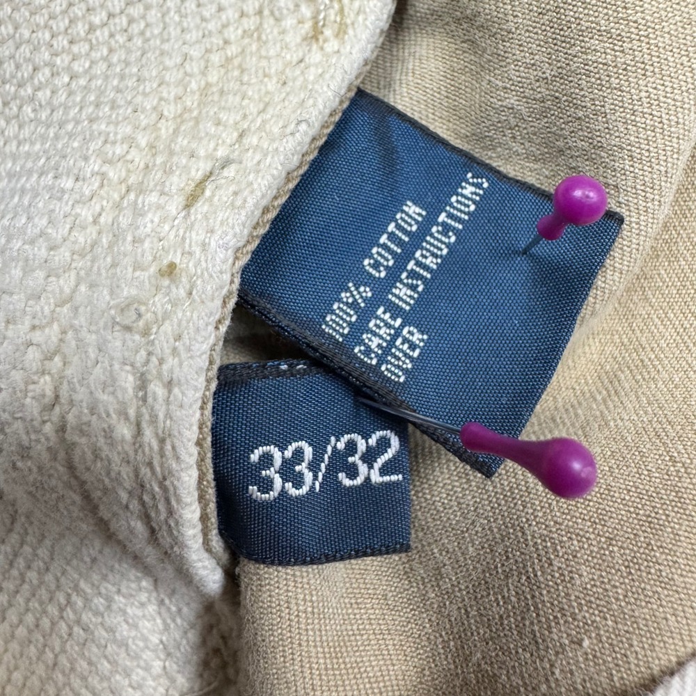 Polo‎ Ralph Lauren Mens Cargo Pants Khaki Cotton Straight Leg Size 33x32 - Picture 2 of 8